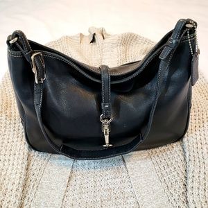 Coach black leather purse.
